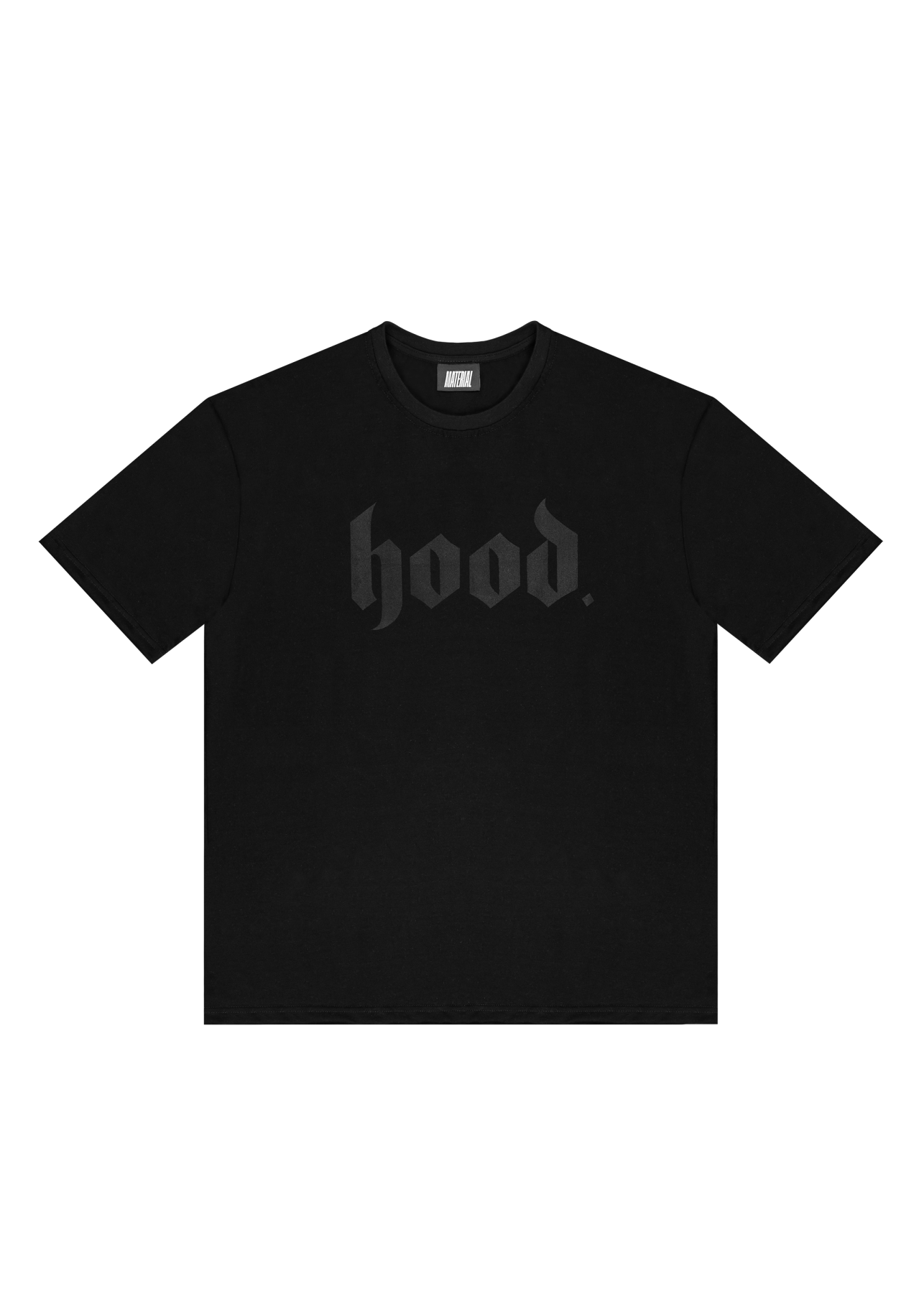 T-SHIRT HOOD CZARNA